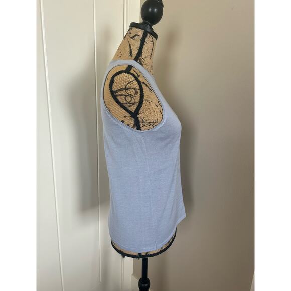 August Silk Blue Sleeveless Top Size M - Picture 4 of 6